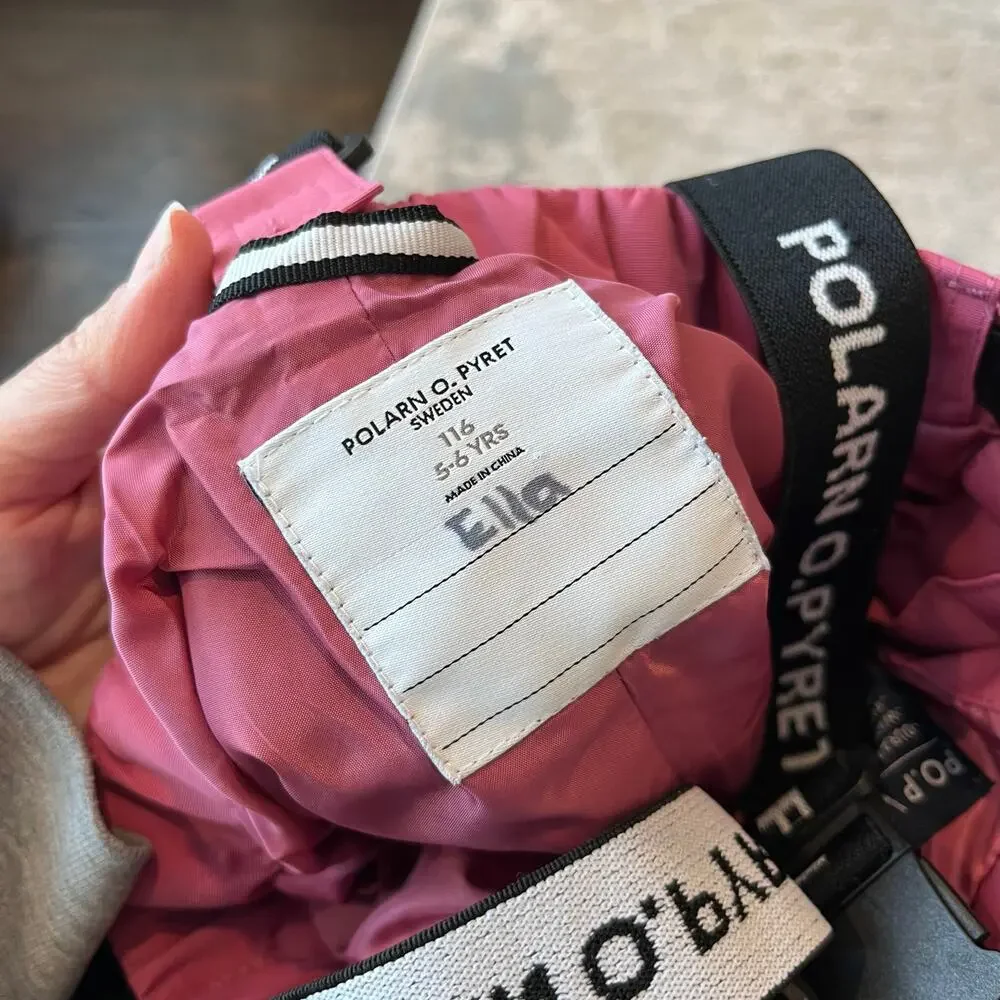 Polarn O. Pyret Kids Waterproof Performance Snowpants Pink 116 cm 5-6